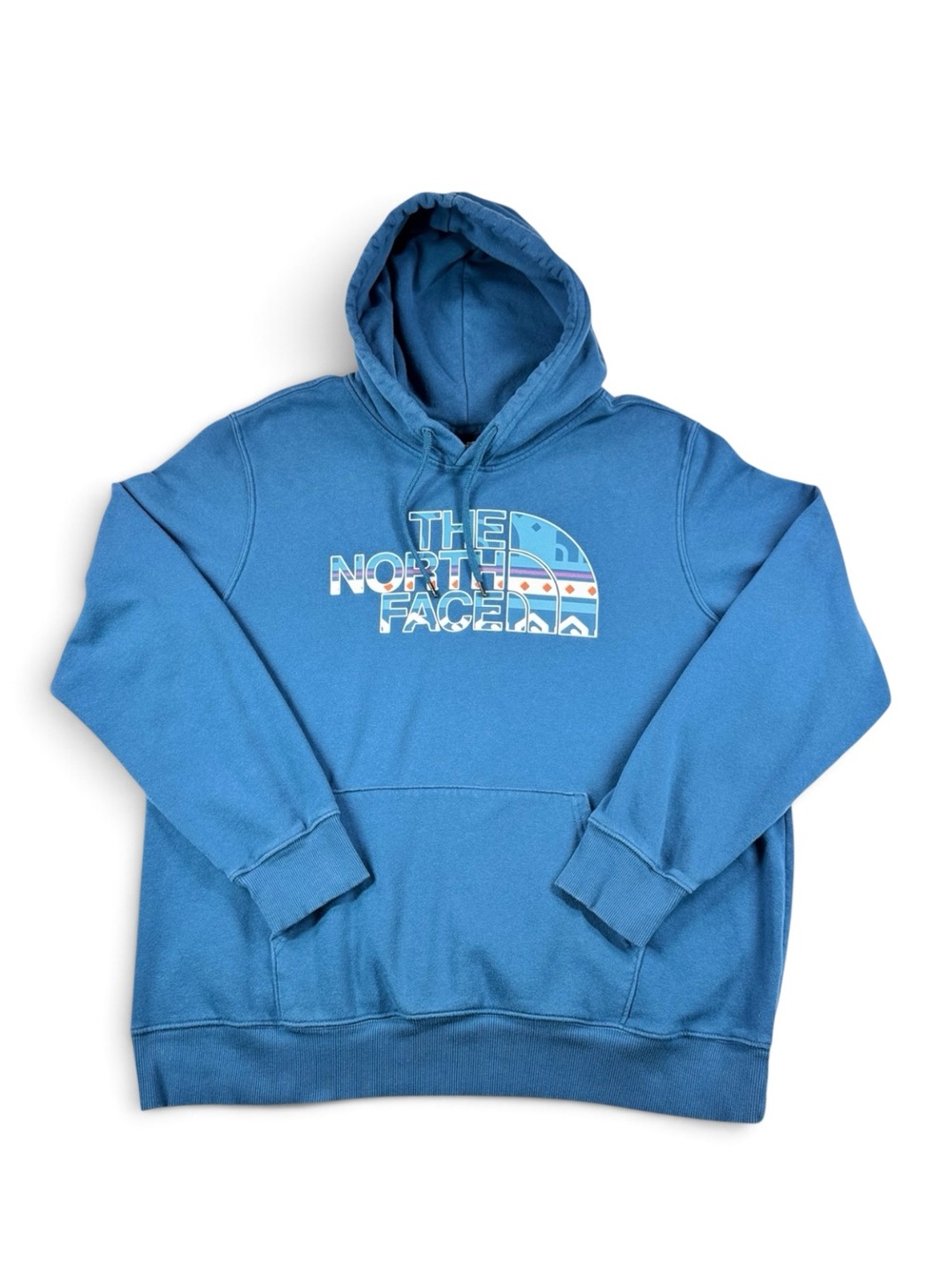 The North Face Men’s Half Dome Pullover Hoodie Blue Geometric Logo Size XL